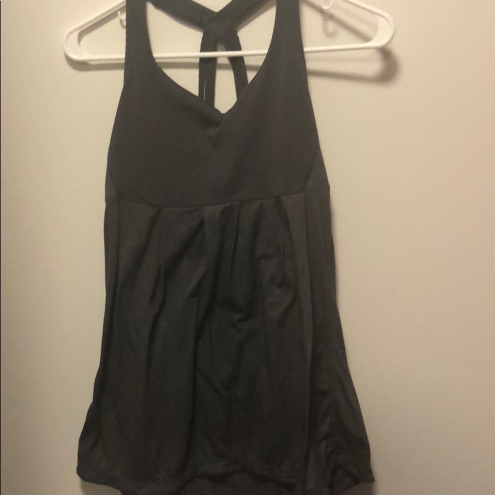 Lululemon Tank Charcoal Gray with Shelf Bra